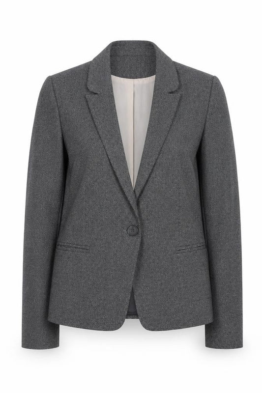 Next Petite Women's Grey Blazer Size 10 Regular Fit Work Jacket