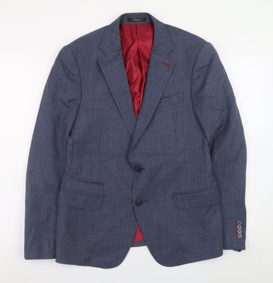 Playlord Men's Blue Wool Blend Classic Blazer Jacket M