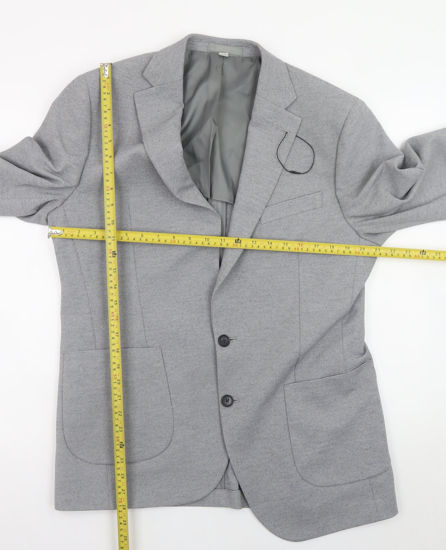 Marks and Spencer Men's Grey L Regular Fit Blazer Jacket