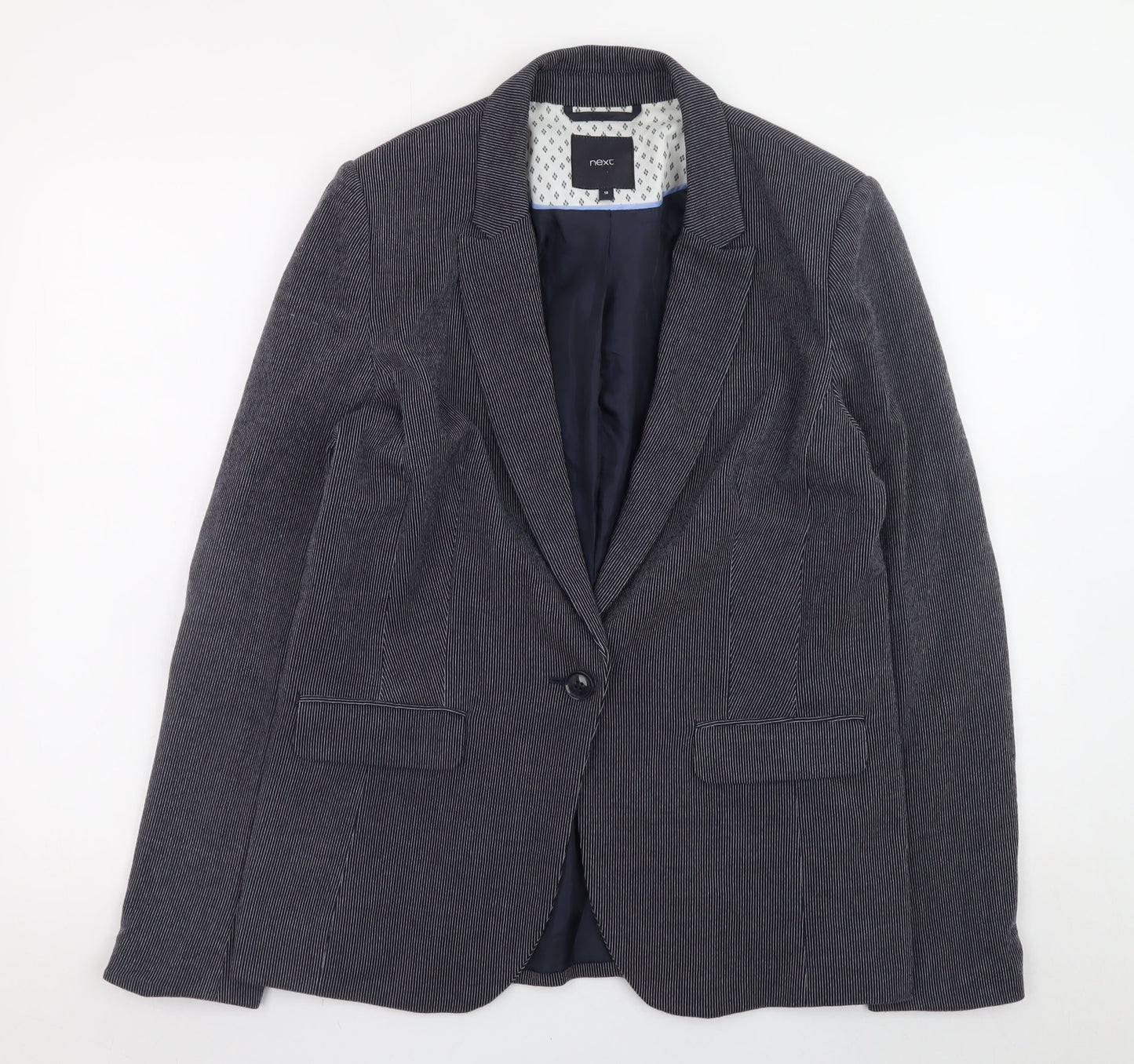Next Womens Grey Corduroy Blazer Size 16 Classic Lined Jacket