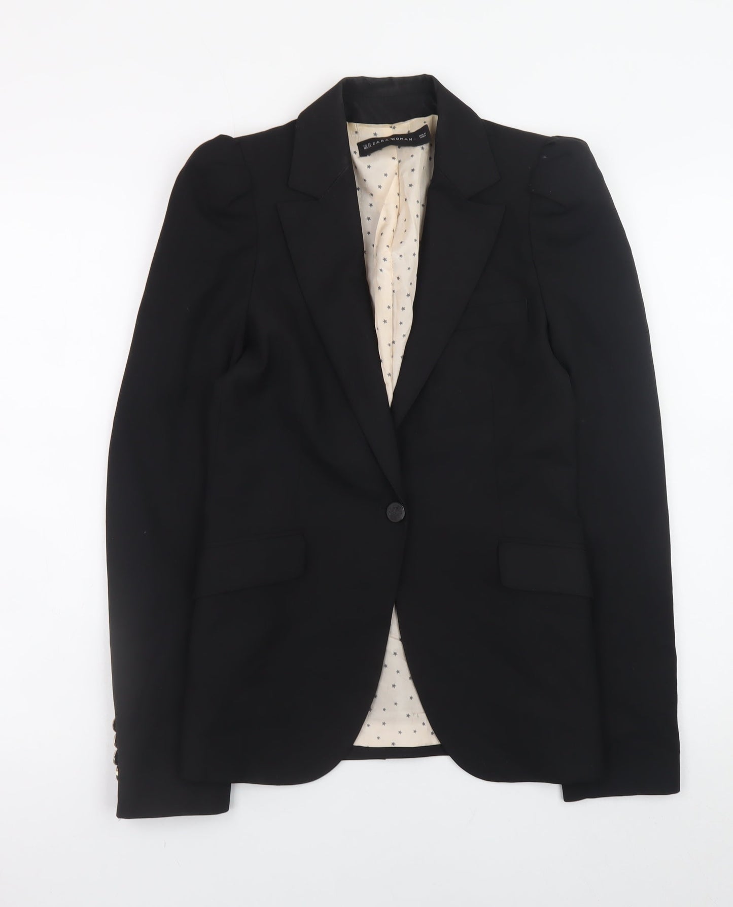 Zara Woman Black Slim Fit Blazer XS Women's Classic Work Jacket