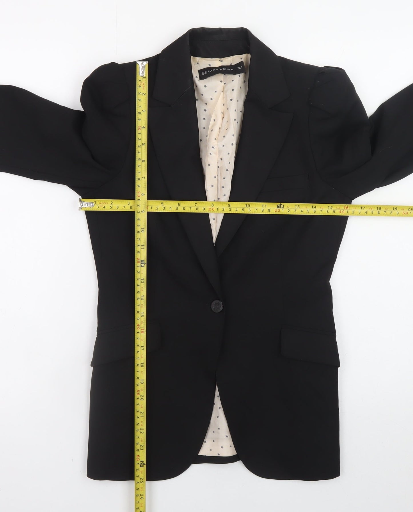 Zara Woman Black Slim Fit Blazer XS Women's Classic Work Jacket