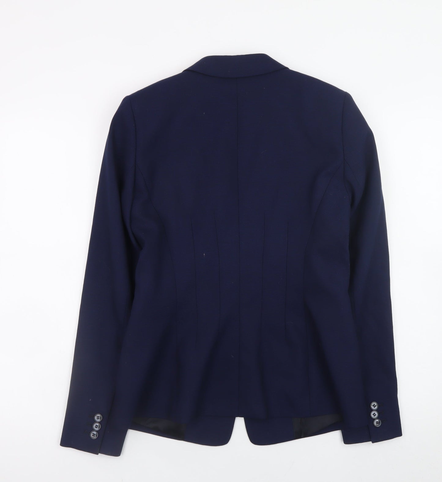 Reiss Women's Blue Wool Blend Slim Fit Blazer UK 12