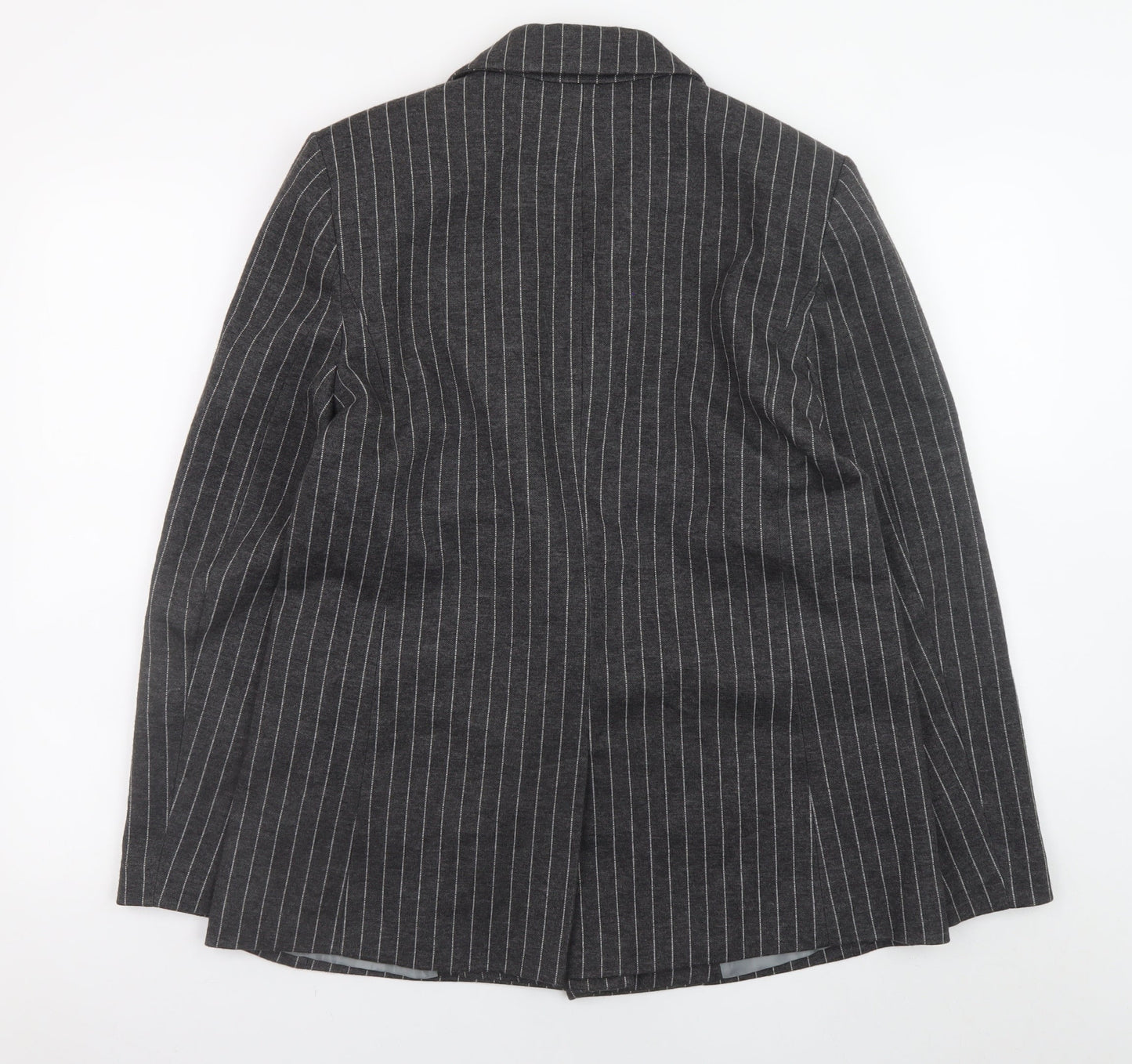 LCW Casual Women's Grey Pinstripe Blazer M Business Style