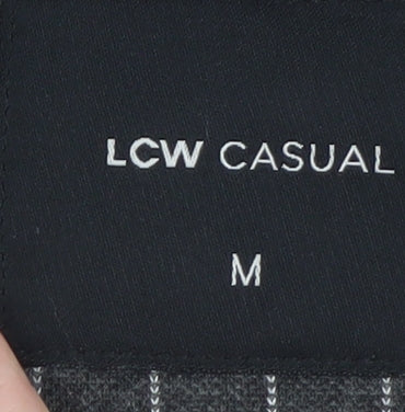 LCW Casual Women's Grey Pinstripe Blazer M Business Style