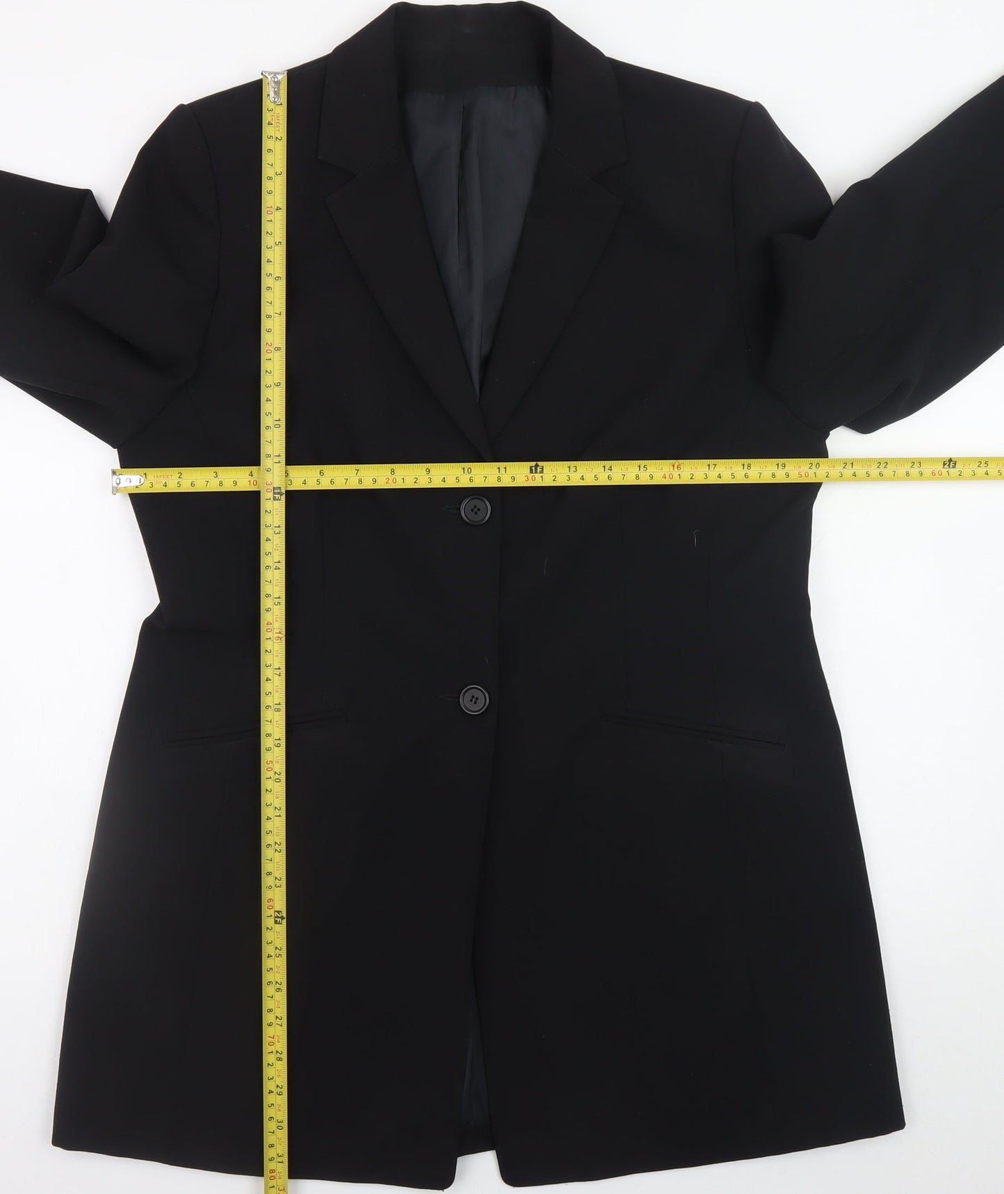 Dorothy Perkins Women’s Black Blazer Jacket Size 16 Smart Mid-Length