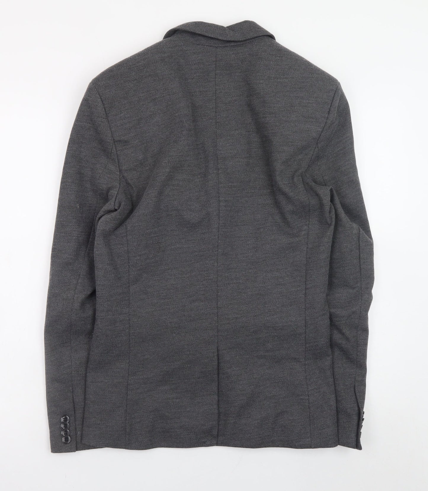 Zara Women Grey Blazer Jacket Size 8 Regular Fit