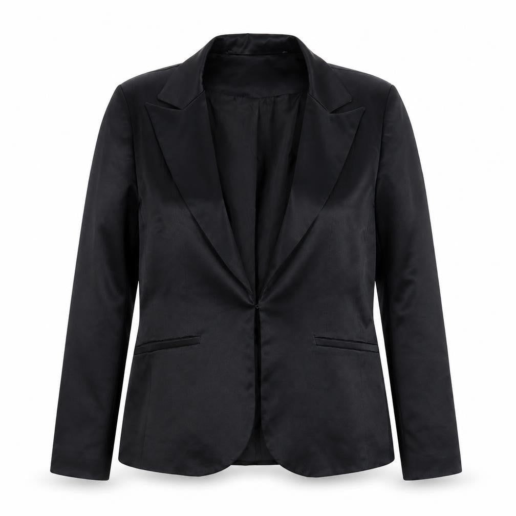 New Look Women’s Black Size 14 Satin Blazer Jacket