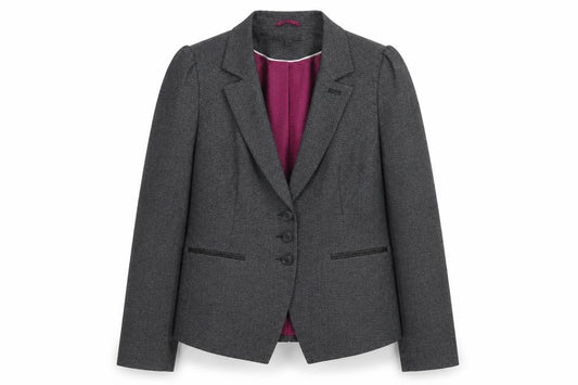 Next Women’s Grey Blazer Jacket Size 10 Lined Polyester Viscose Workwear