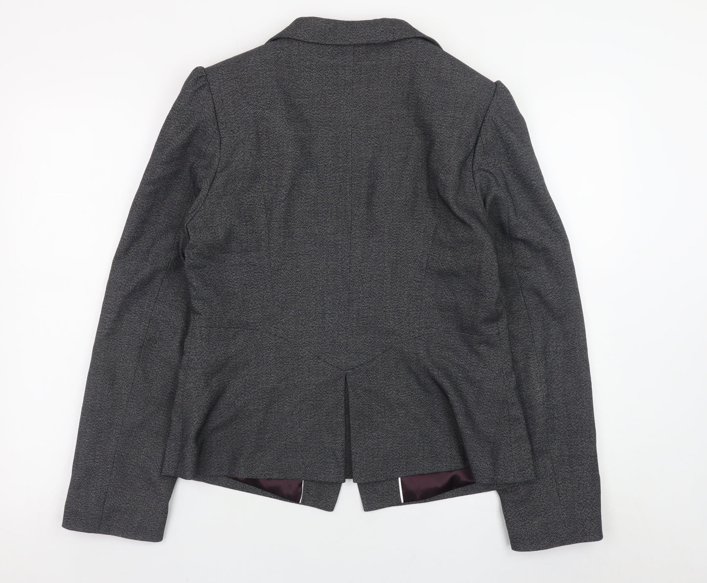 Next Women’s Grey Blazer Jacket Size 10 Lined Polyester Viscose Workwear