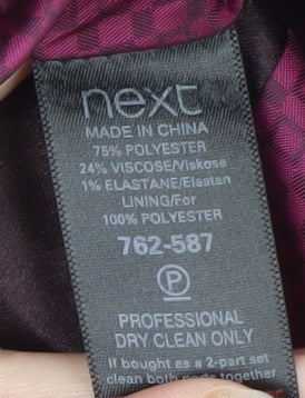 Next Women’s Grey Blazer Jacket Size 10 Lined Polyester Viscose Workwear