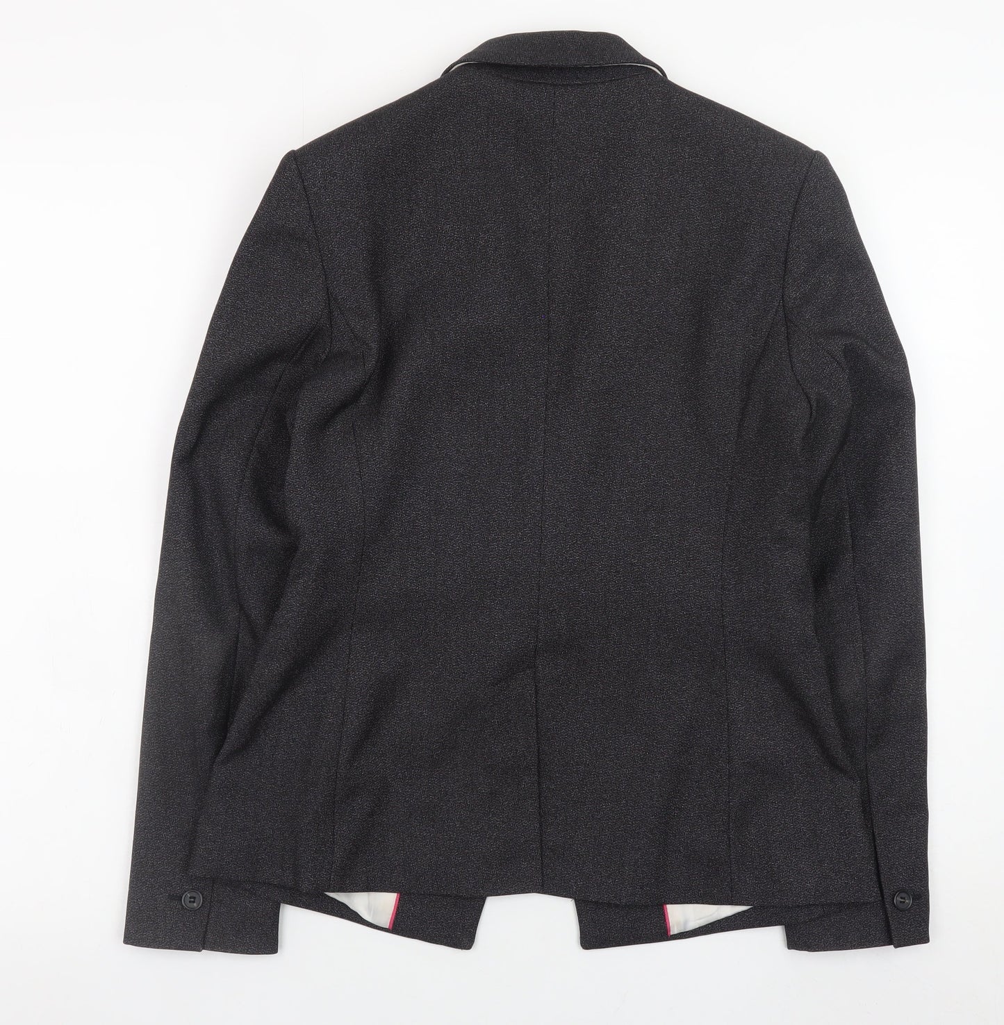 Next Women Black Tailored Blazer Jacket Size 10 Classic Wool Look