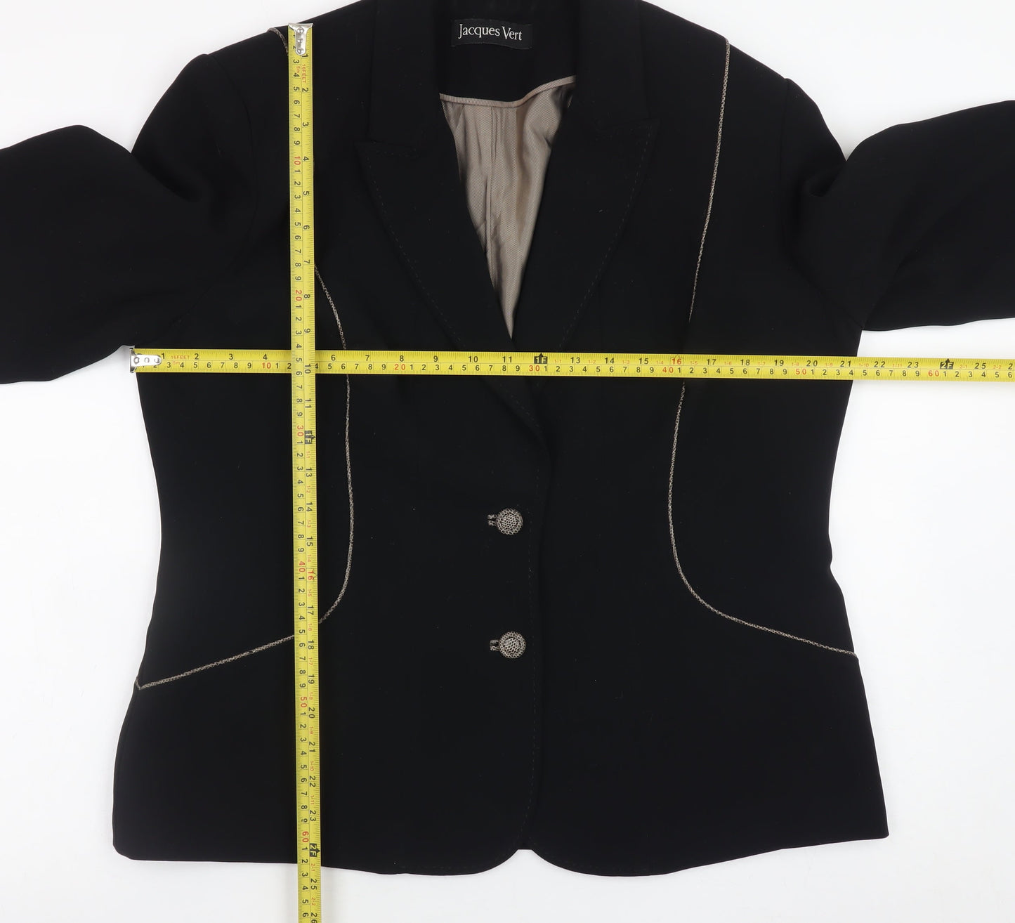 Jacques Vert Women’s Black Blazer Size 14 Formal Lined Jacket
