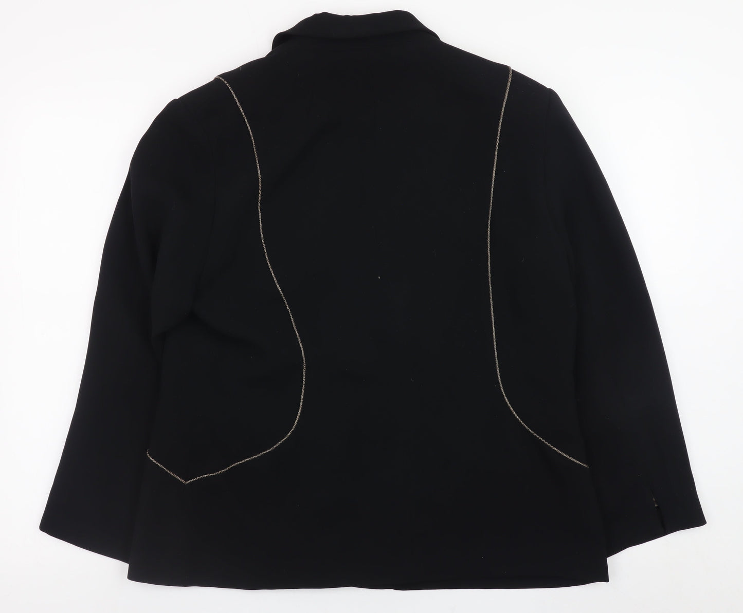 Jacques Vert Women’s Black Blazer Size 14 Formal Lined Jacket