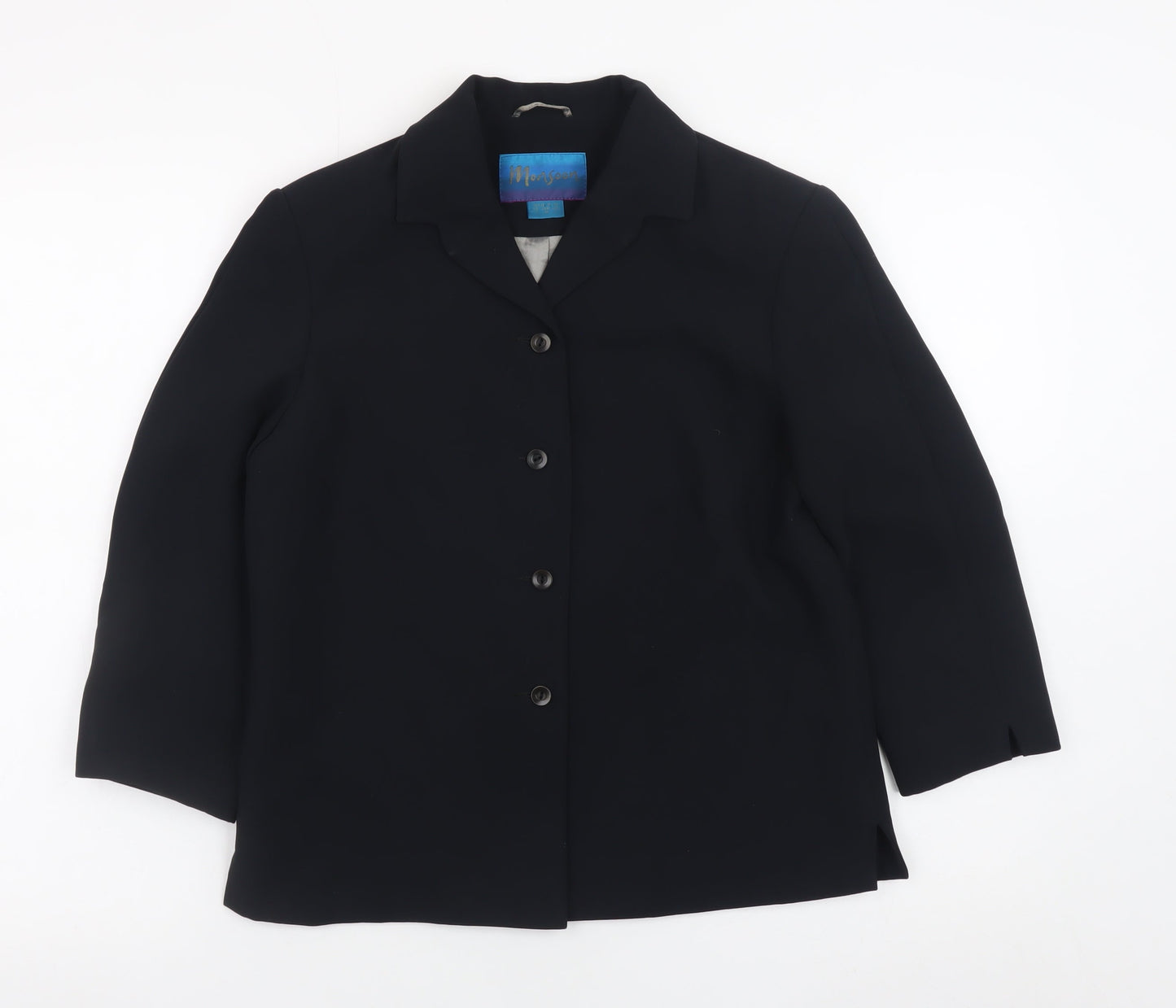 Monsoon Women’s Black Blazer Size 14 Classic Buttoned Jacket