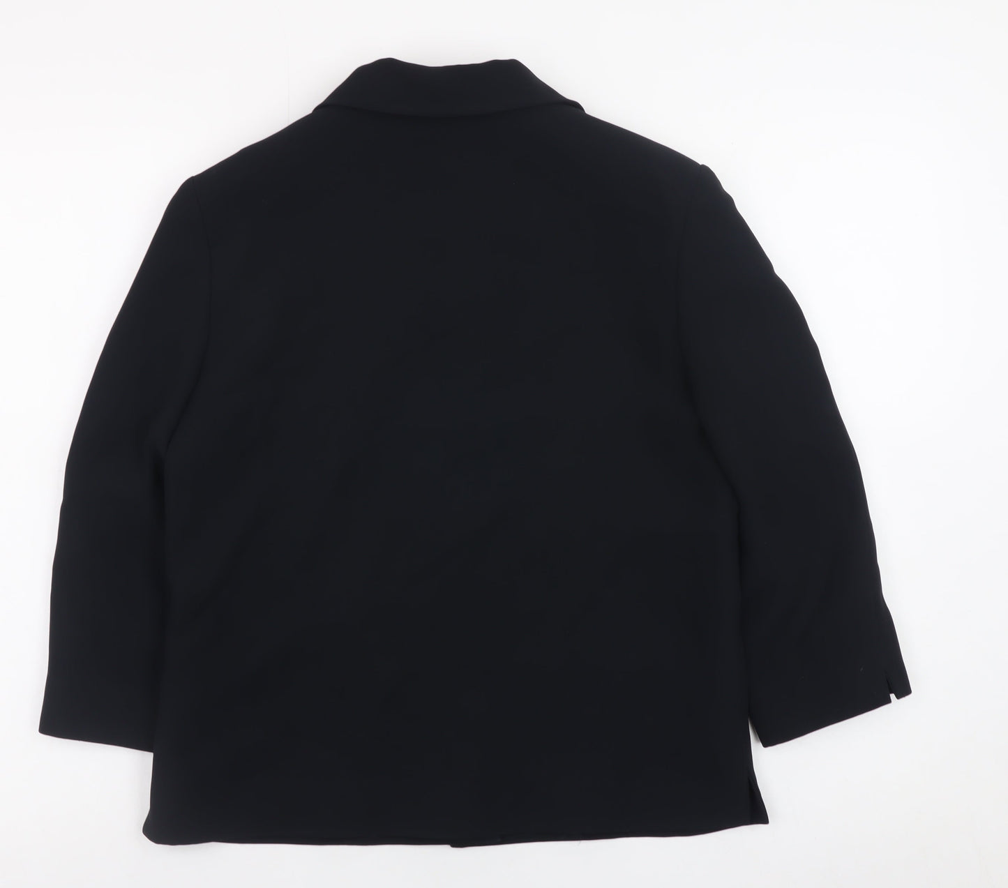 Monsoon Women’s Black Blazer Size 14 Classic Buttoned Jacket