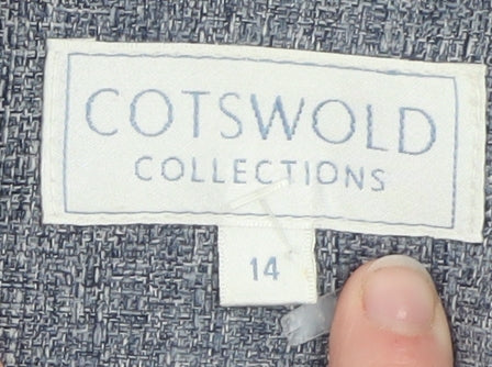 Cotswold Collections Women Blue Size 14 Classic Blazer Jacket