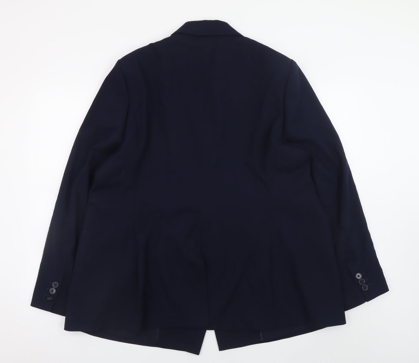 Marks and Spencer Womens Blue Size 22 Double Breasted Blazer Jacket