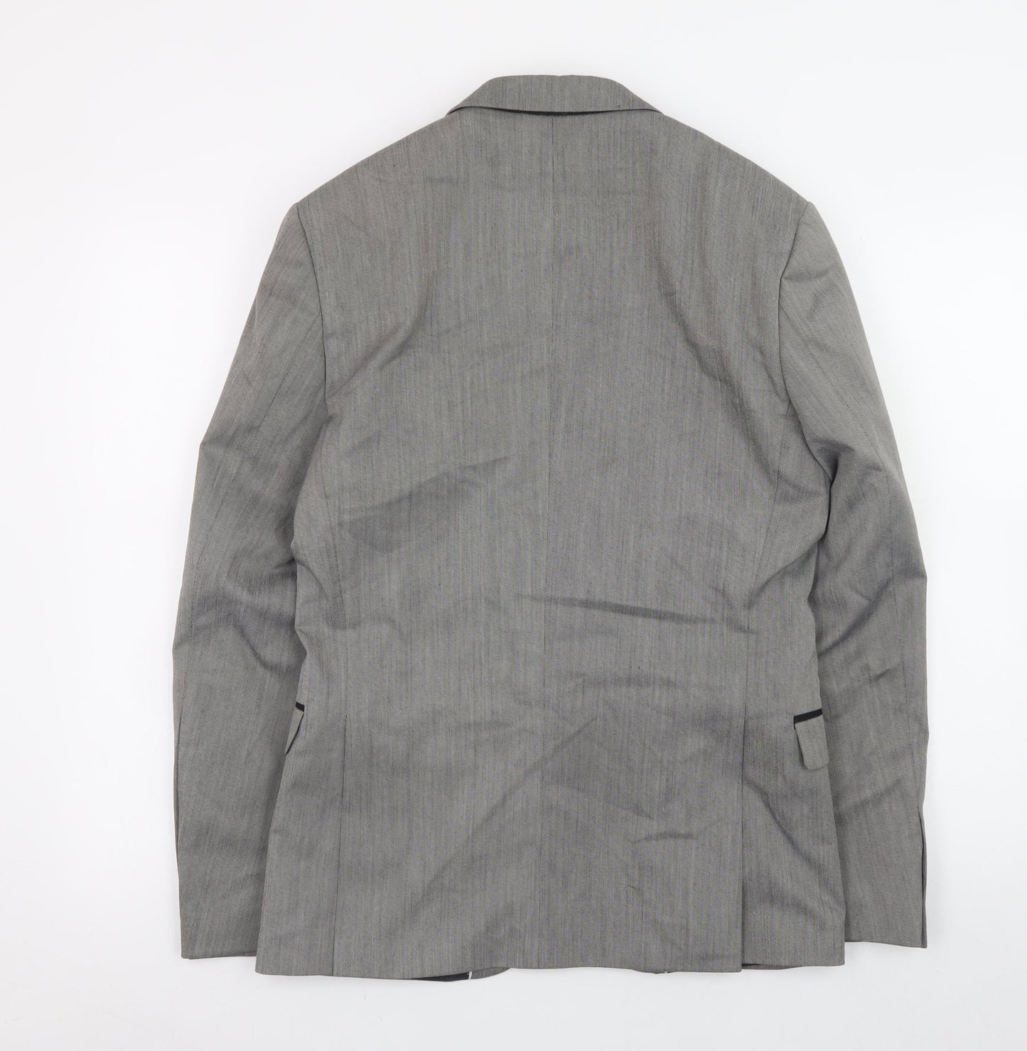 Women's Grey Regular Fit Blazer Jacket Size 10 Formal Workwear