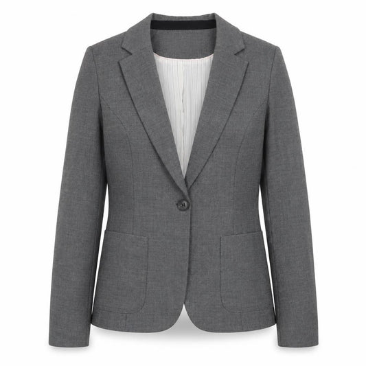 H&M Womens Grey Slim Fit Blazer Jacket Size 8