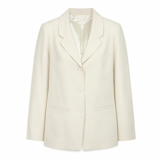 Damart Women’s Ivory Polyester Lined Blazer Size 12
