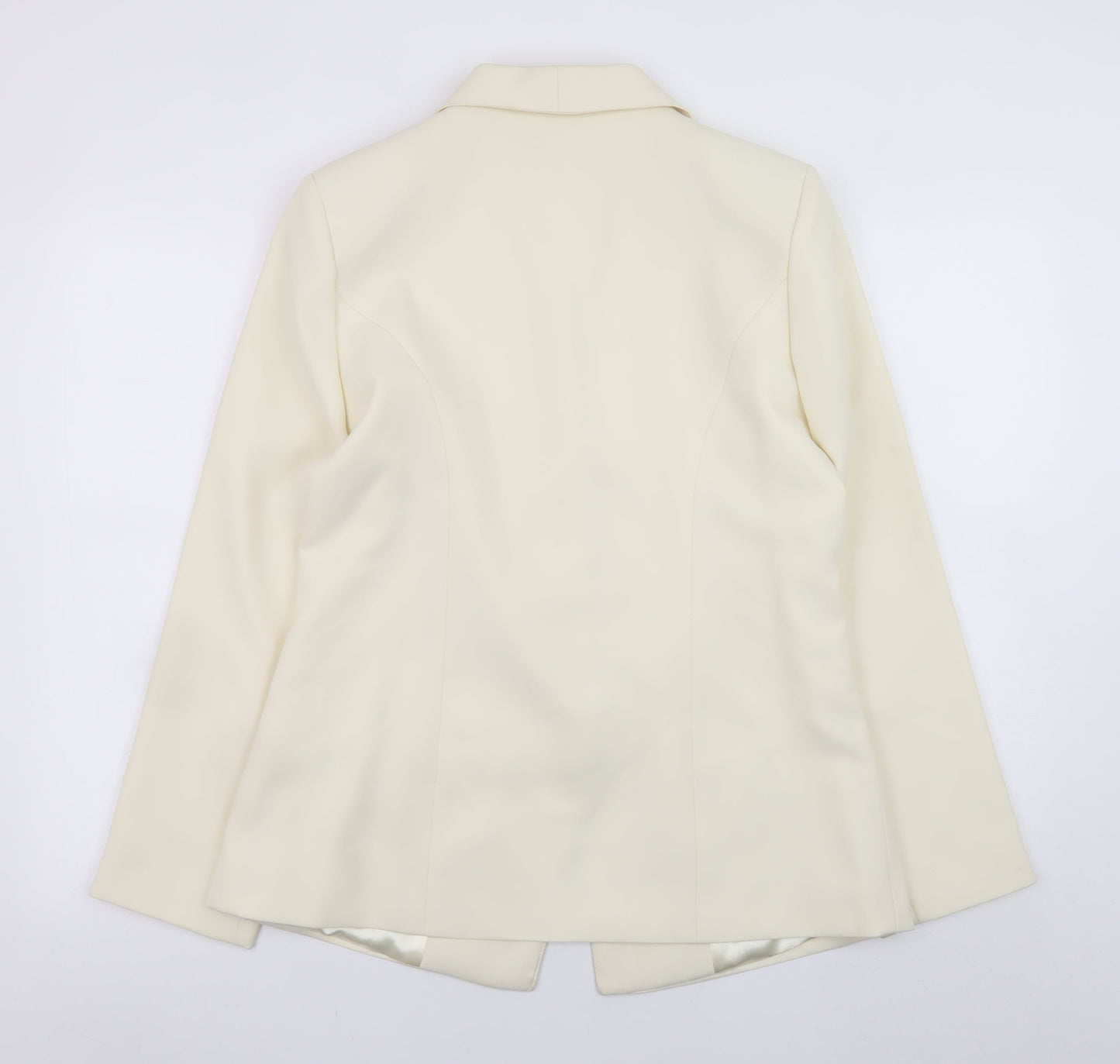 Damart Women’s Ivory Polyester Lined Blazer Size 12