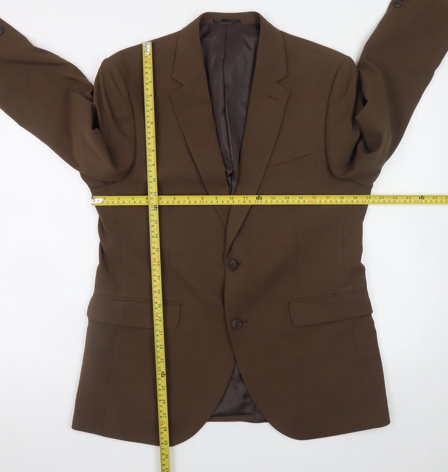 Burton Menswear London Men's Brown 42R Classic Blazer Jacket