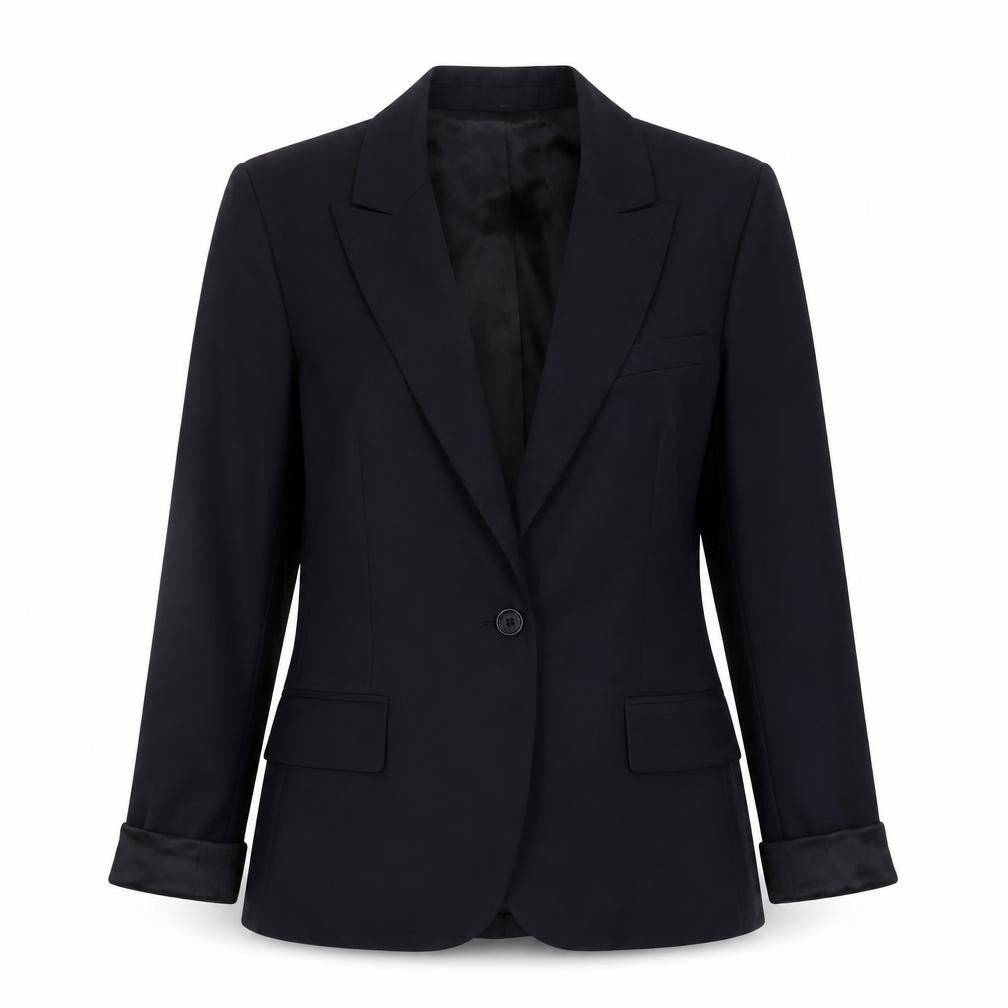 Paul & Joe Women's Black Wool Blazer Size 10 Classic Work Jacket