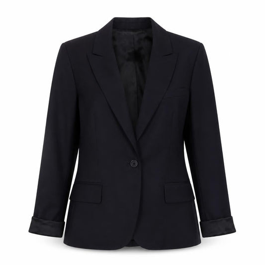 Paul & Joe Women's Black Wool Blazer Size 10 Classic Work Jacket