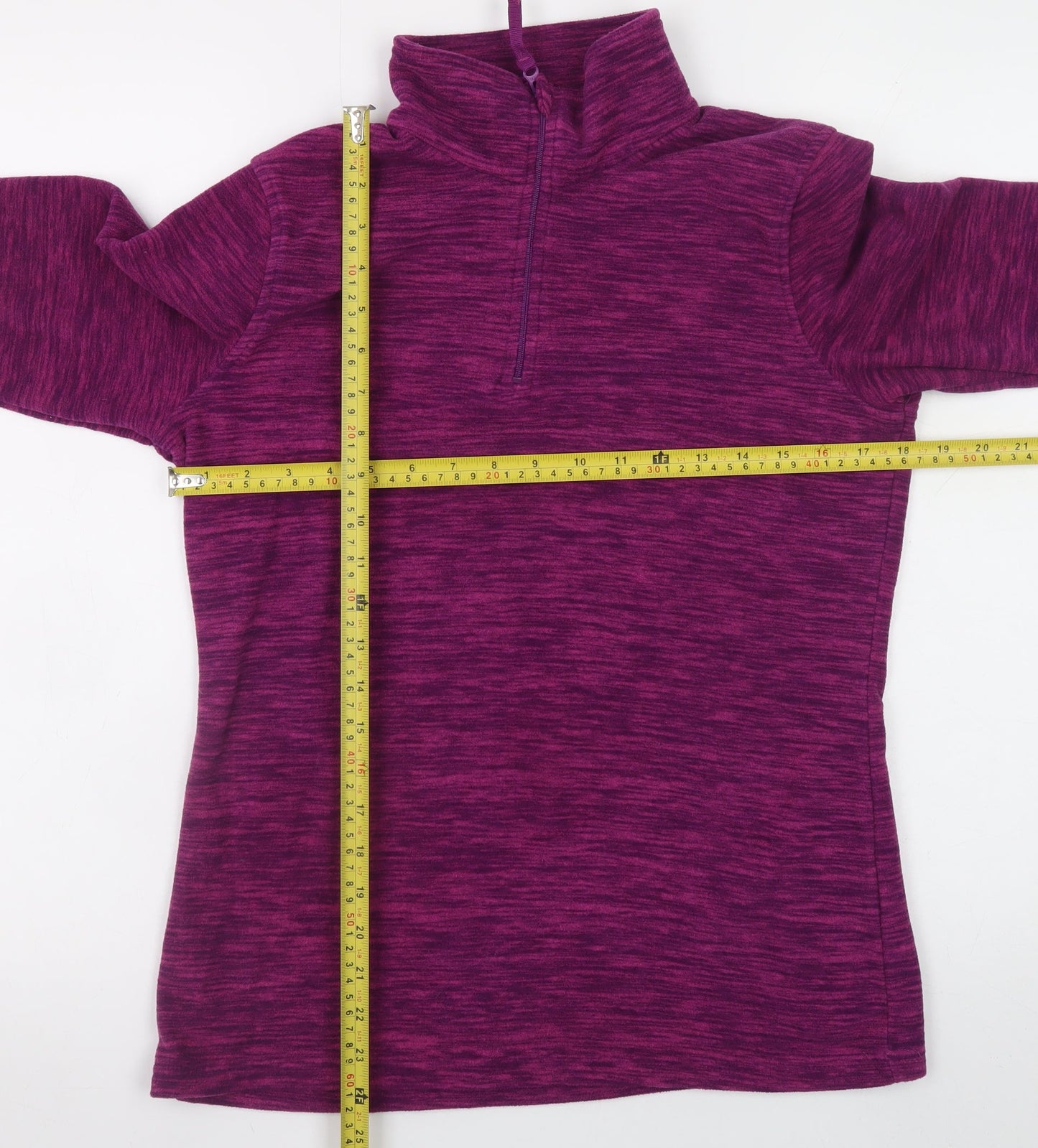 Mountain Warehouse Womens Purple 1/2 Zip Fleece Sweatshirt Size 12