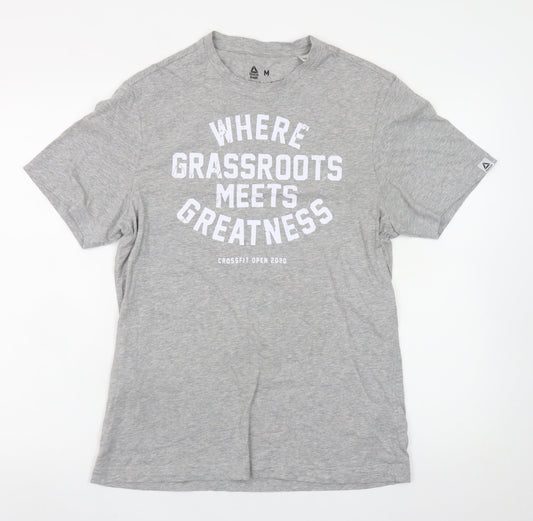 Reebok Men's Grey CrossFit Open 2020 Graphic Crew Neck T-Shirt Size M