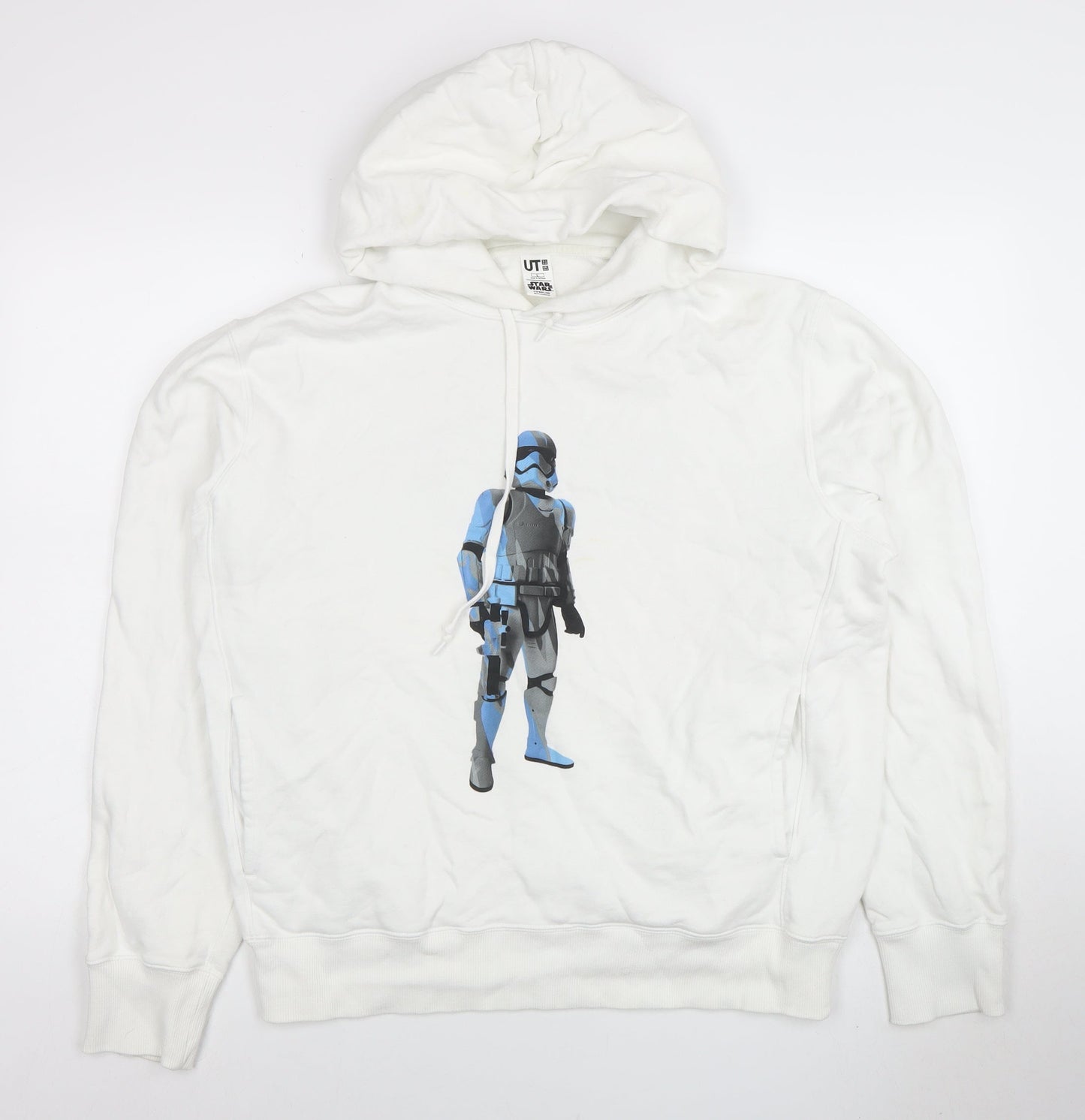 UNIQLO Men’s White Star Wars Graphic Pullover Hoodie Size L