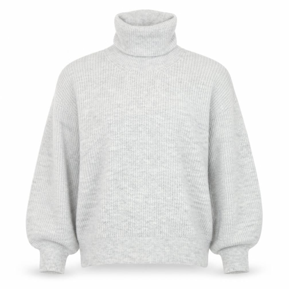 Gallery Women Grey Roll Neck Long Sleeve Pullover Jumper Size L