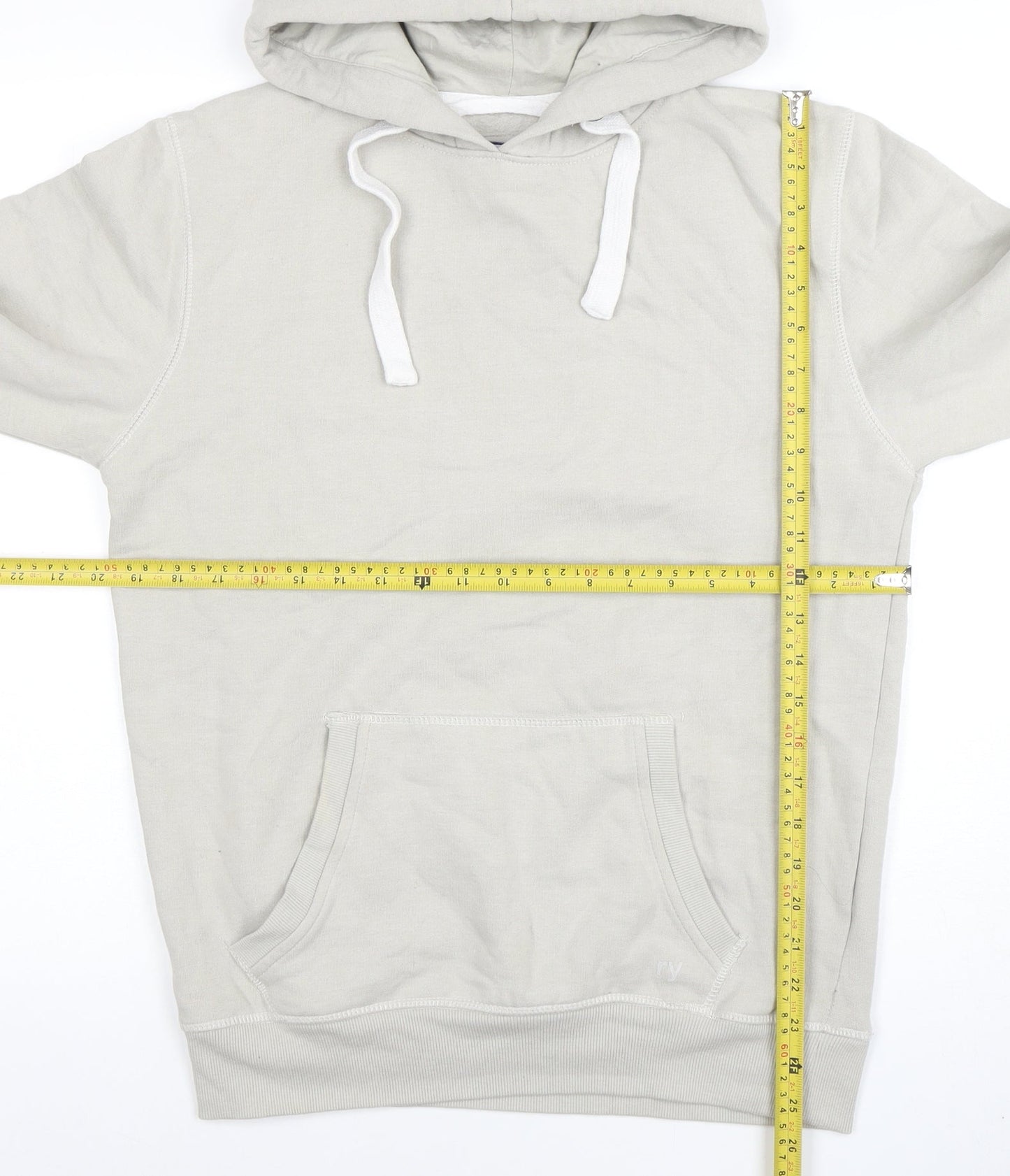 Rydale Men's Beige Pullover Hoodie Size S Cotton Blend Fleece