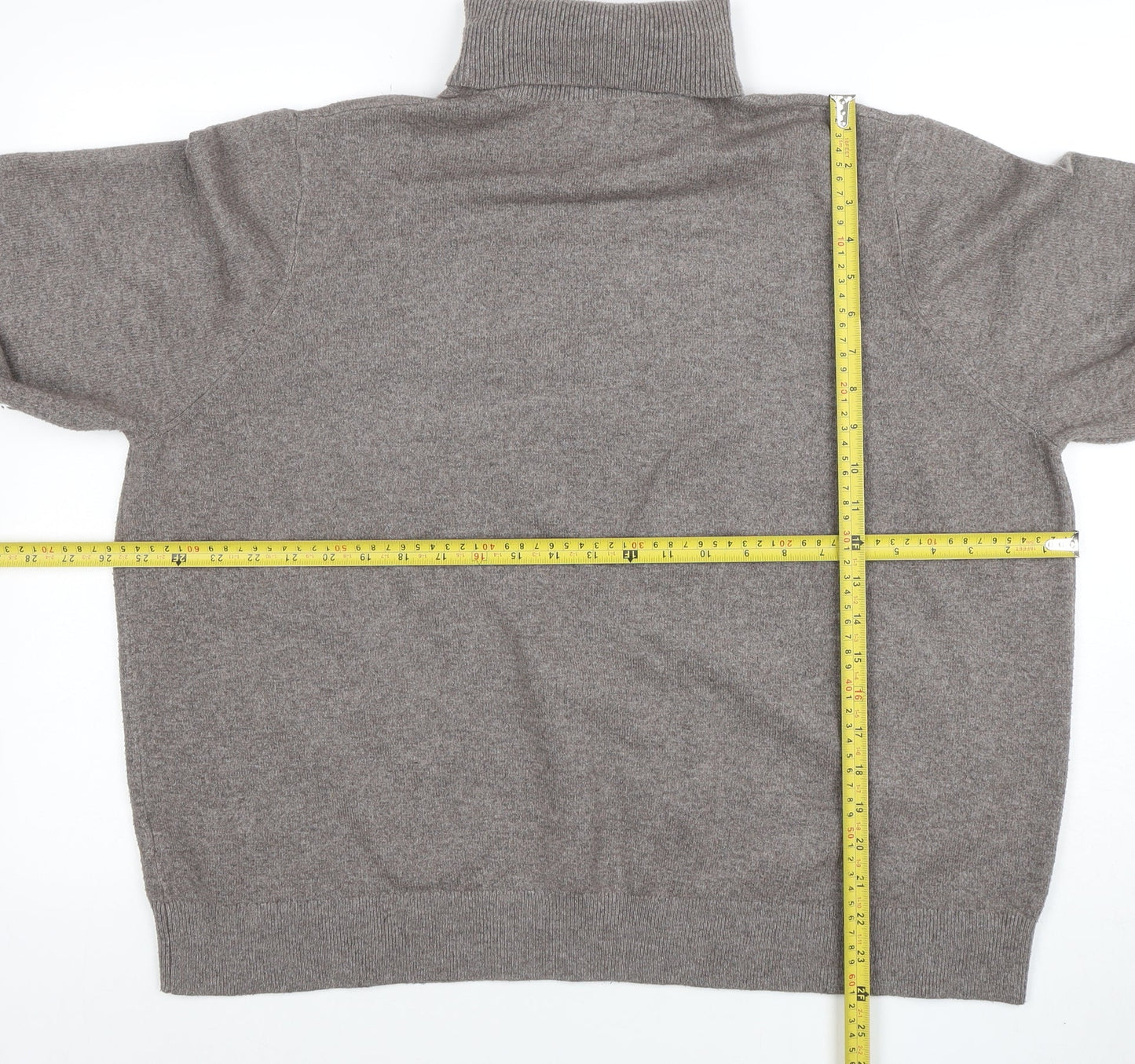 Marks and Spencer Womens Grey Roll Neck Long Sleeve Classic Jumper XL