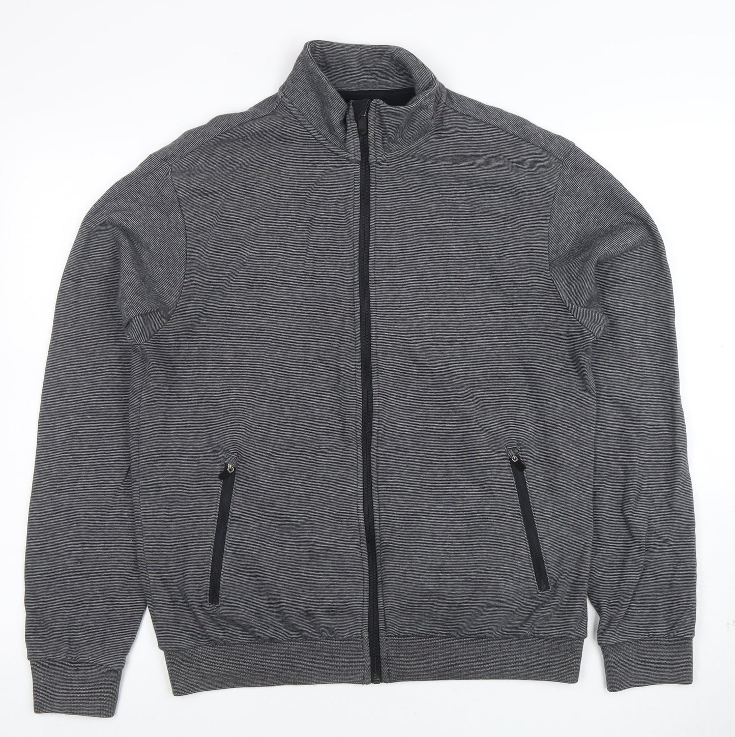 Marks and Spencer Men's Grey Full Zip Sweatshirt Small Regular Fit