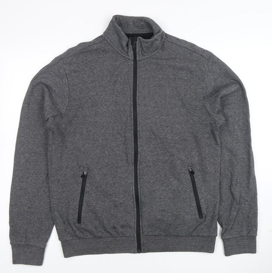 Marks and Spencer Men's Grey Full Zip Sweatshirt Small Regular Fit
