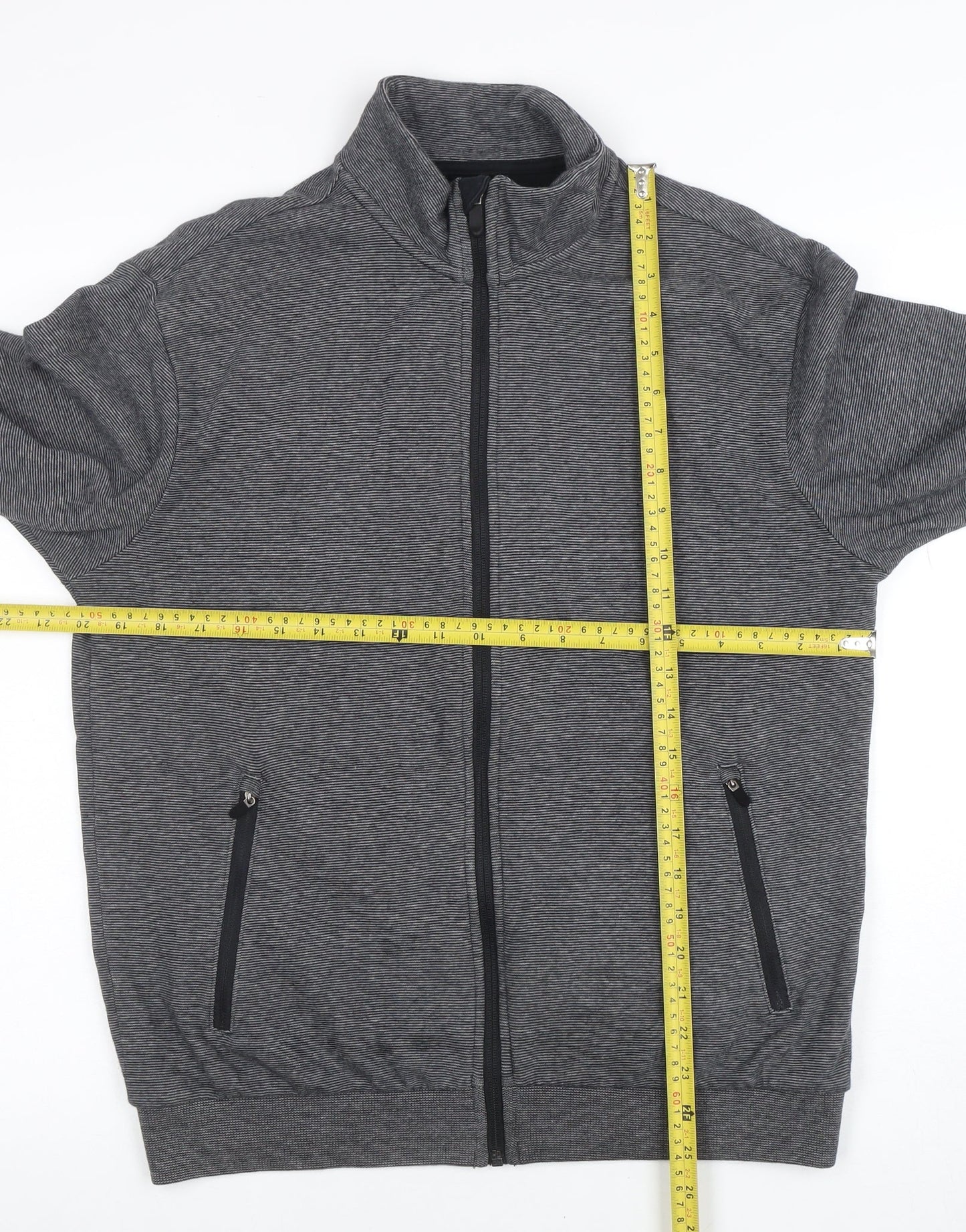 Marks and Spencer Men's Grey Full Zip Sweatshirt Small Regular Fit