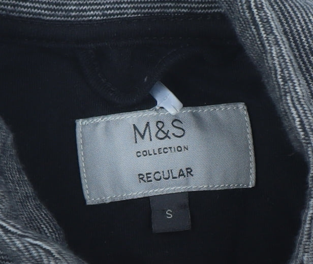 Marks and Spencer Men's Grey Full Zip Sweatshirt Small Regular Fit