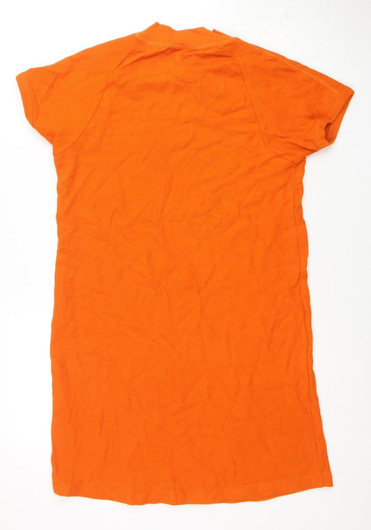 American Vintage Women's Orange Cotton T-Shirt Dress M