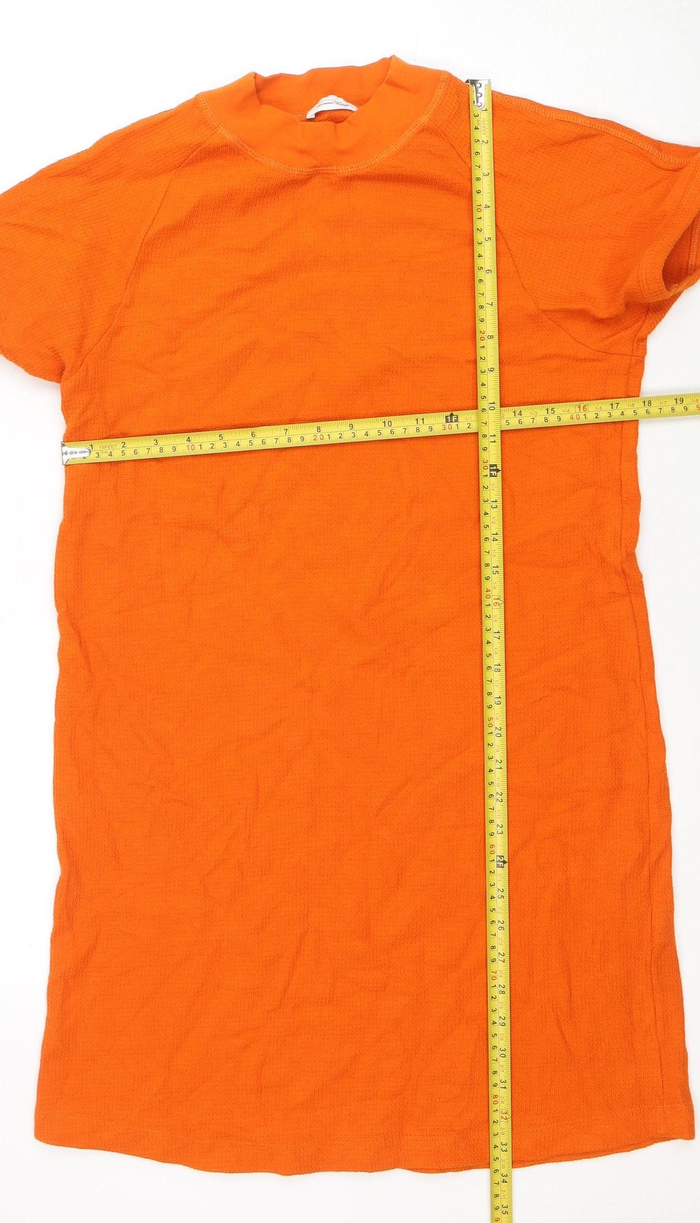 American Vintage Women's Orange Cotton T-Shirt Dress M