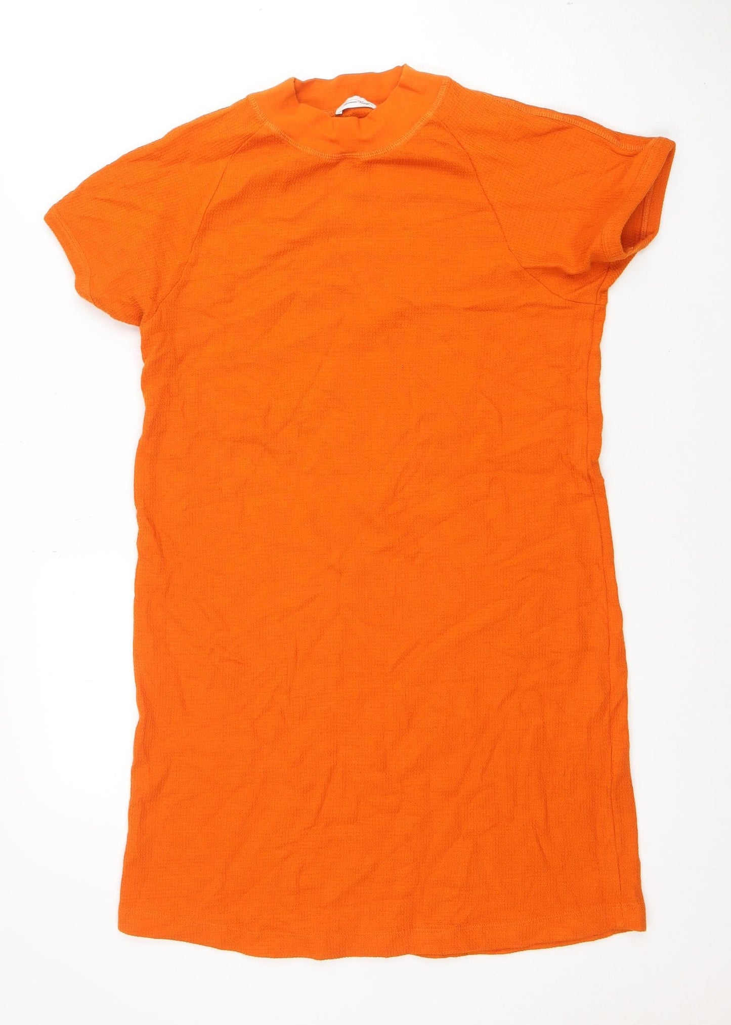American Vintage Women's Orange Cotton T-Shirt Dress M