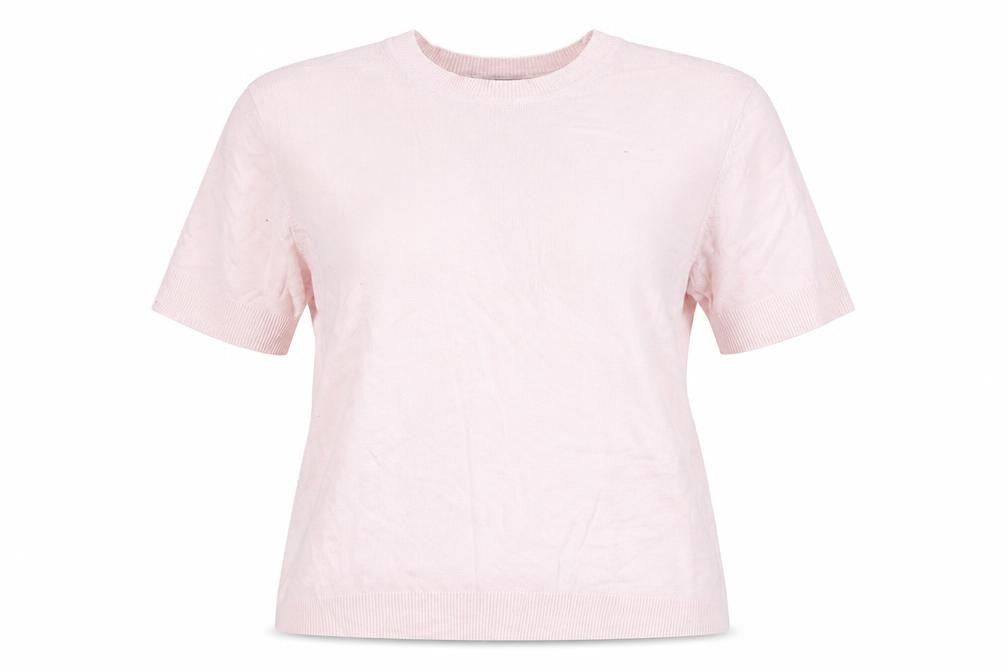 Marks & Spencer Women Pink Short Sleeve Knit T-Shirt Size 14