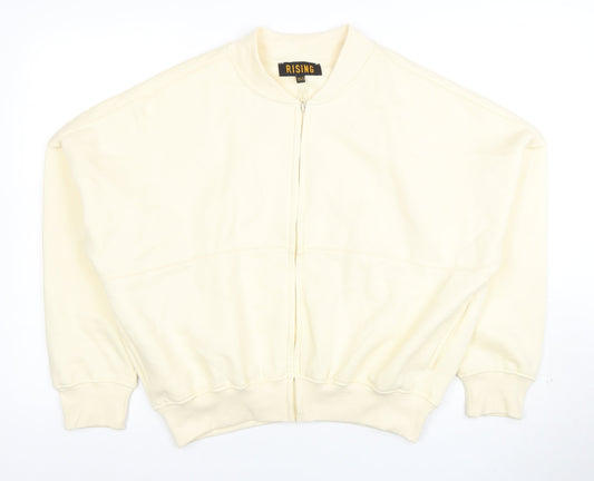 Rising Women’s Beige Full Zip Sweatshirt XS/S Cotton Blend