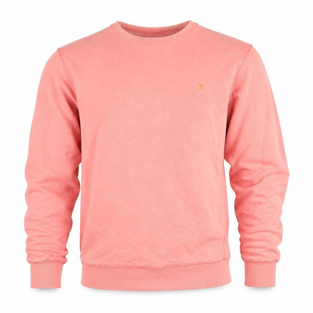 Farah Men's Pink Cotton Crew Neck Sweatshirt Size L