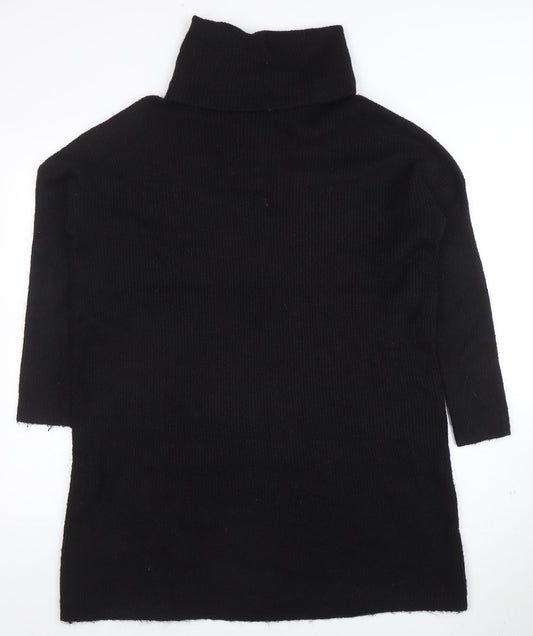 ONLY Women’s Black Roll Neck Long Sleeve Wool Blend Jumper XL