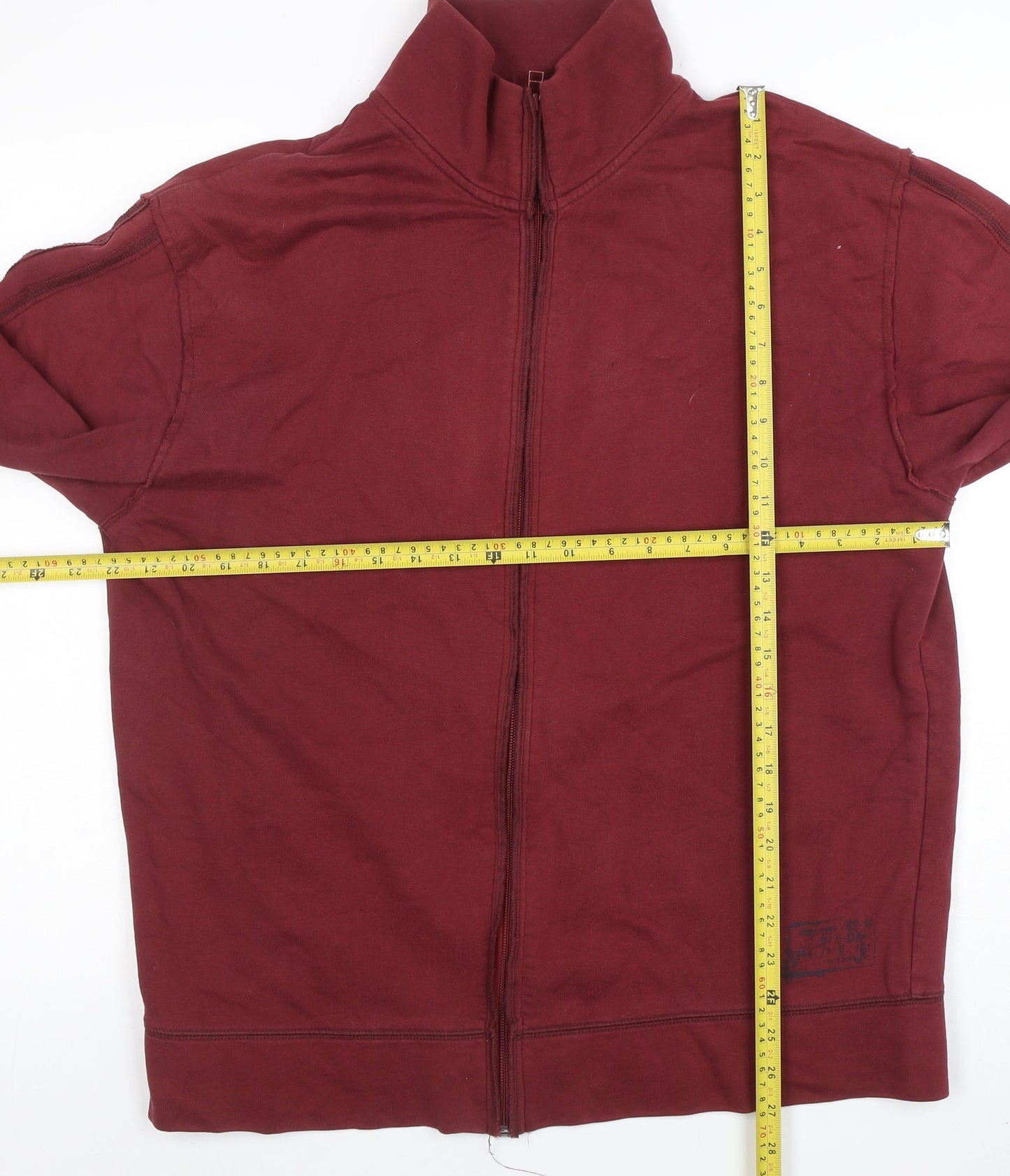 Debenhams Men’s Red Full Zip Fleece Sweatshirt Size L