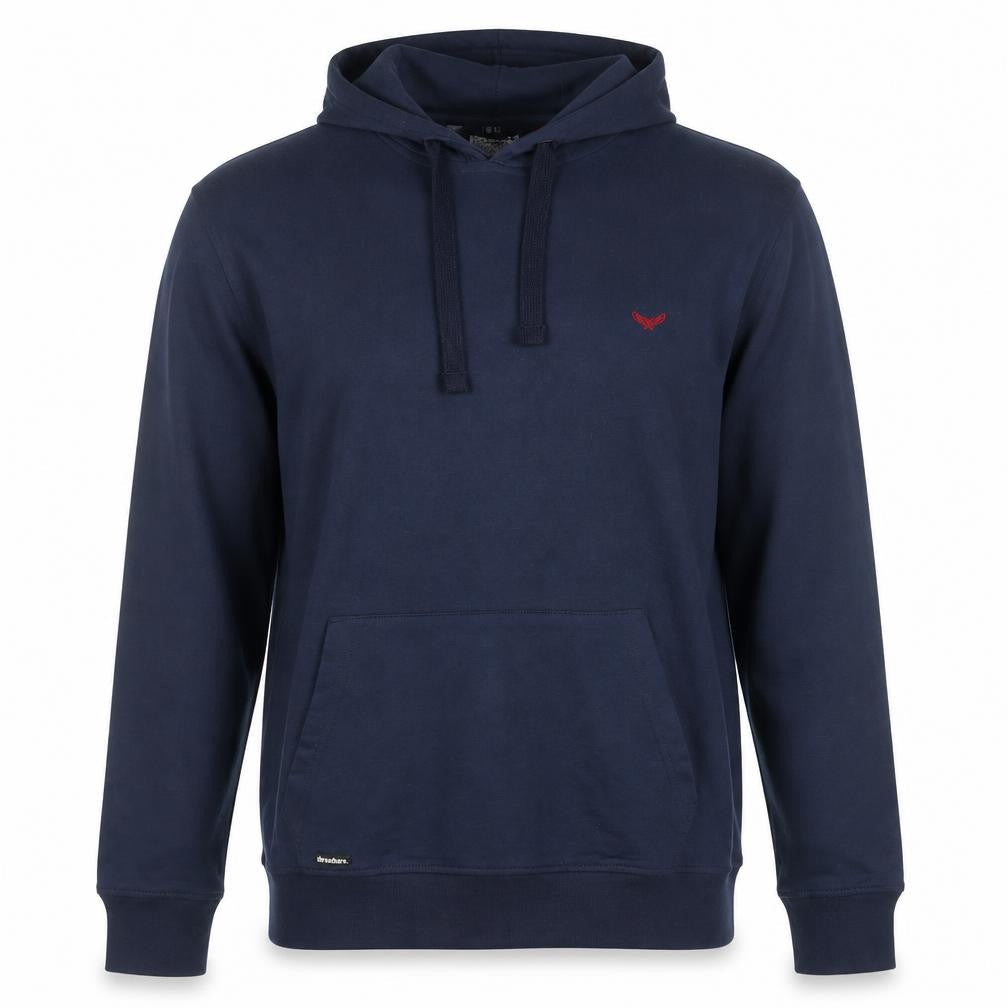 Threadbare Men's Blue Pullover Hoodie L Long Sleeve Cotton Blend