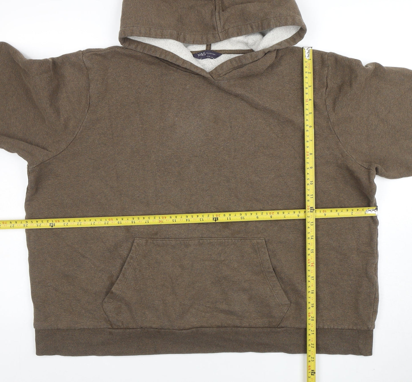 Marks and Spencer Women Brown Pullover Hoodie XL Cotton Blend
