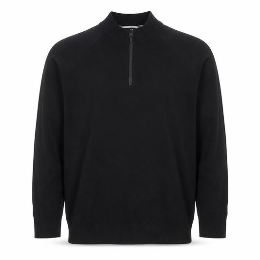 Marks & Spencer Men’s Black 1/2 Zip Knitted Sweatshirt Size L
